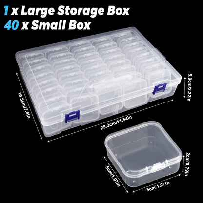 40PCS Bead Storage Box, Mini Bead Organiser Box for Storing Beads Buttons