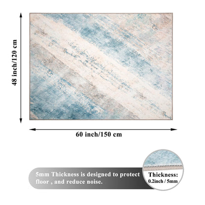 Honorstar Office Chair Mat for Hardwood Floor & Tile Floor 120×150cm Desk Chair Mat Rectangular Rug Floor Protector Gaming Chair Mat for Low Pile