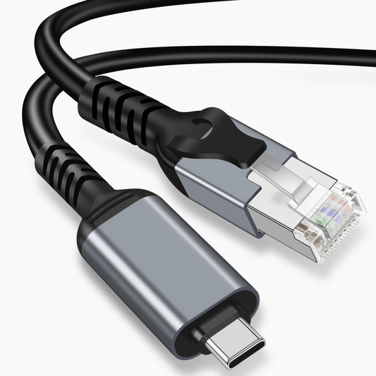 Muchfox USB C to Ethernet Cable 2M, Type C to RJ45 Gigabit LAN Network Adapter Cord,Directly Connected,Thunderbolt 3/4 Compatible for MacBook Pro,