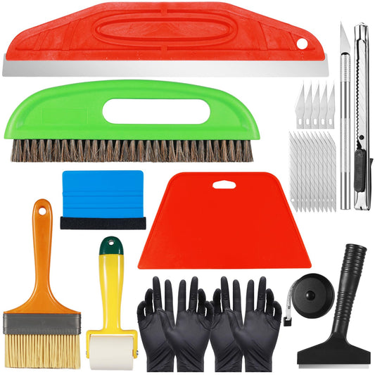Ysimple 13PC Wallpaper Tools, Multi-Function Wallpaper Smoothing Tool with Wallpaper Paste Brush, Squeegee, Seam Roller, Trimming Tool, Wallpapering