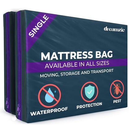 Dreamzie - Single Mattress Cover for Moving - Mattress Storage Bag - x2