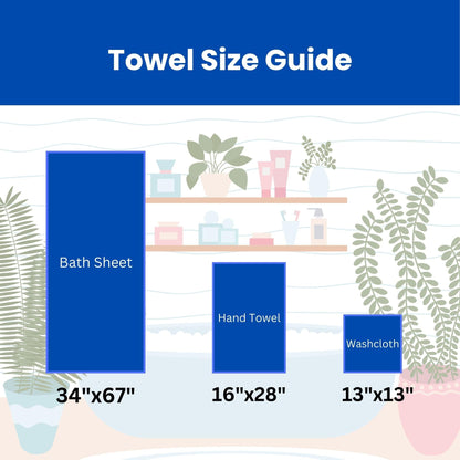 sea me at home Turkish Cotton Large Bath Towel, Bath Sheet (34x67 inches) Luxurious Spa-Like Towels Great for Use Bath, Beach, or Pool Time