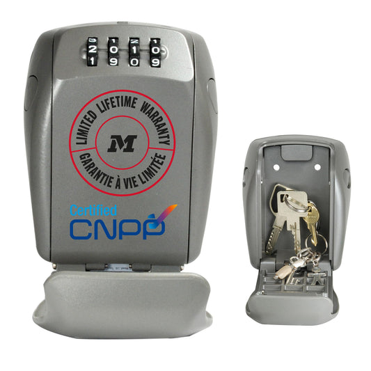 MASTER LOCK Certified Key Safe Wall Mounted, Medium 105 x 132 x 43 mm, Outdoor, Mounting Kit, for Home Office Industries Vehicles