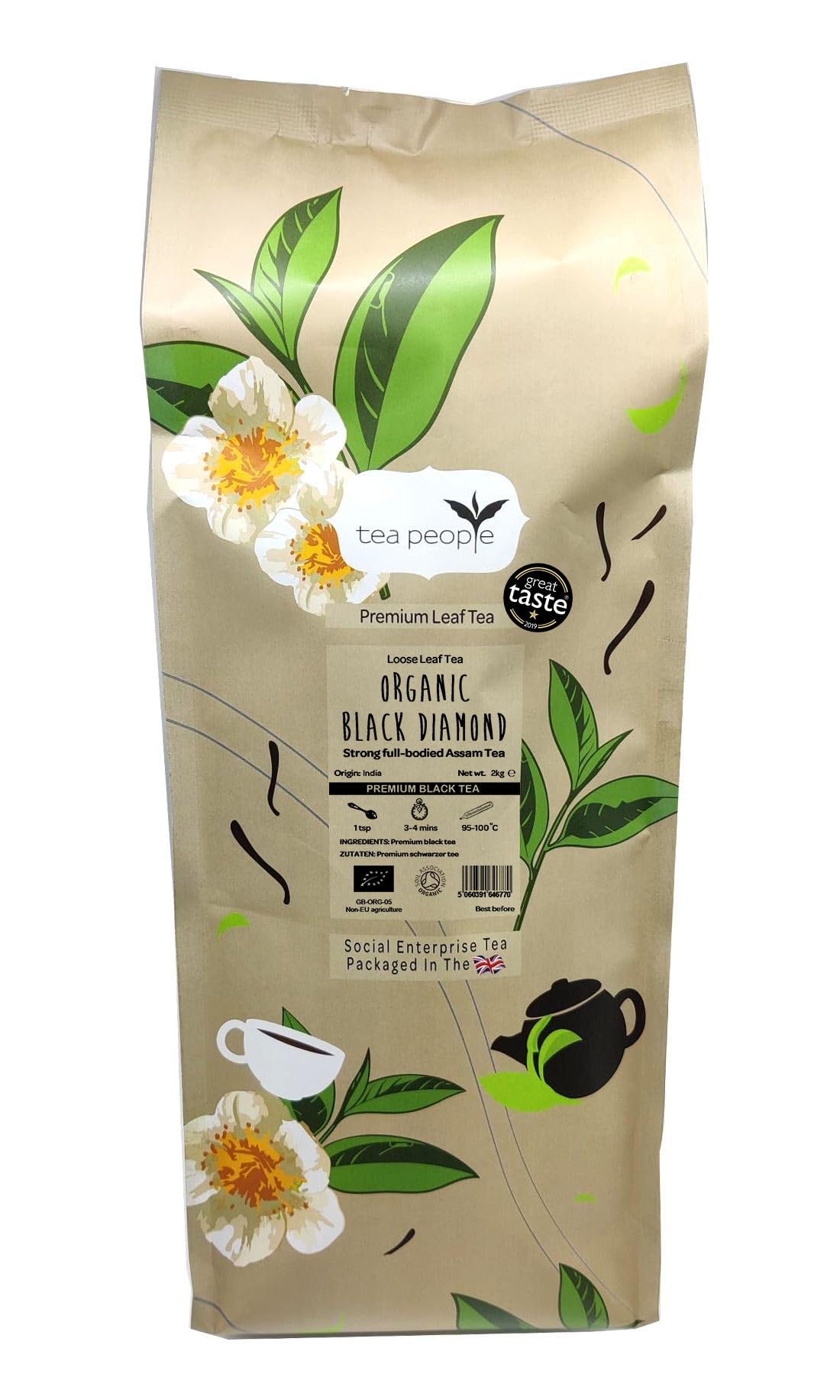 Tea People Organic Black Diamond Loose Black Tea Pack, 2 kg