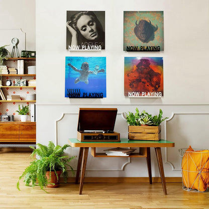 Lrtzizy Wall Mount CD Record Display Stand Now Playing Acrylic Vinyl Record Shelf for Home Decoration White Easy to Use