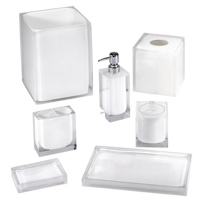 IZOD Resin Bathroom Essentials, White, Lotion Pump/Soap Dispenser