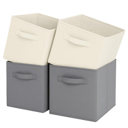 Pinkgarden Storage Box, Collapsible Fabric Storage Cube with Handles for Home, Kids Room, Closet and Toy Organization,Pack of 4, 33 x 33 x 33 cm