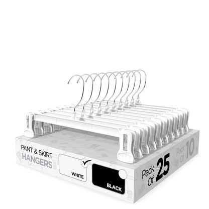 Sharpty Pant & Skirt Hangers - Closet Hangers for Shorts, Shirts, Jeans, Dresses, Slacks, Coats, Clothes, Clothing, Garments & More - Durable