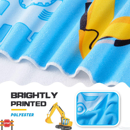 WERNNSAI Truck Microfibre Beach Towel for Kids, 76 x 150cm Bath Towel