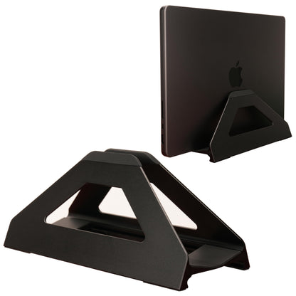 Psitek Vertical Laptop Stand, MacBook Stand Holder with Tool-Free Width Adjustment, Pretty Anodized Aluminum for Desk, Universal Fit for 10-17" Laptop