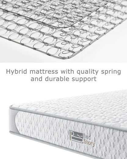 BedStory Single Mattress, 3FT Spring Mattress with Breathable Foam, Durable Spring Mattress- Medium Firm Feel