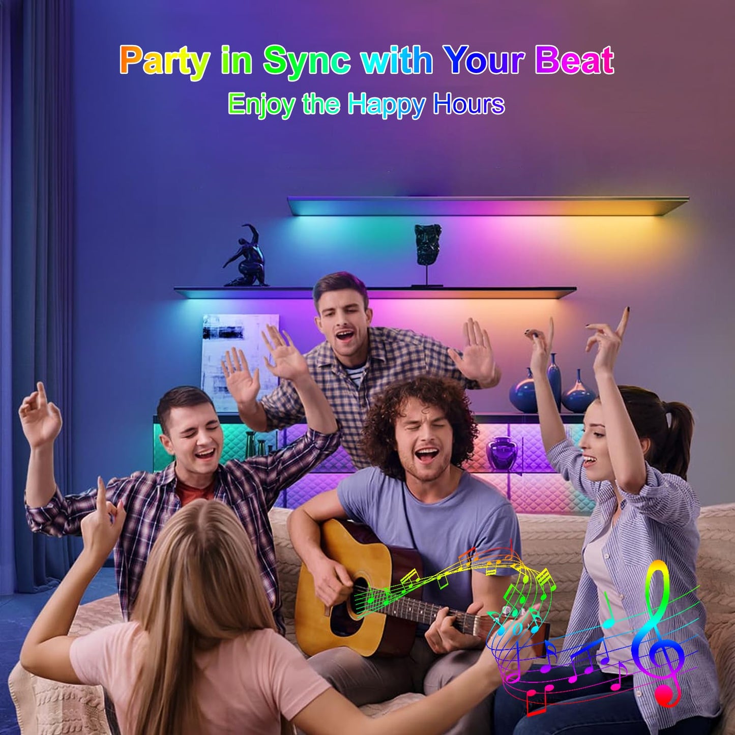icever WS2812B LED Strip for PC 5m RGB 5050SMD, Addressable Independent Pixels, PCB Black Elastic, Spectacular Color for Addressable LED Strip - DC5V