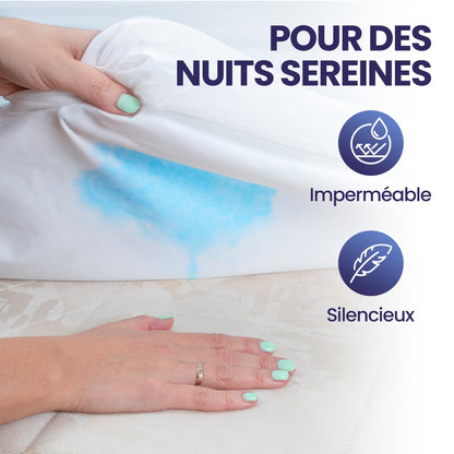 Sleepzen - Waterproof Mattress Protector 60 x 120 cm - Certified Oeko-TEX® - Surface 70% Cotton Fleece, 30% Polyester
