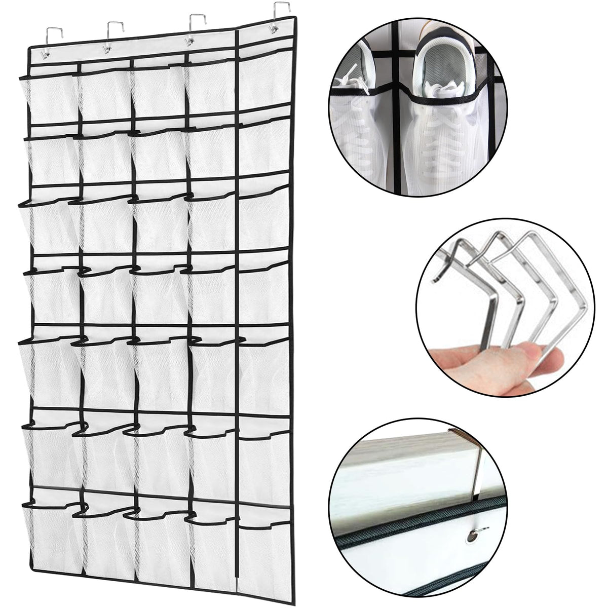GAOHAN 35 Large Pockets Over Door Shoe Storage Organiser Wardrobe Shoe Rack