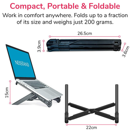 NEXSTAND K7 Laptop Stand, Foldable Portable Desktop Laptop Holder with Ventilated Cooling