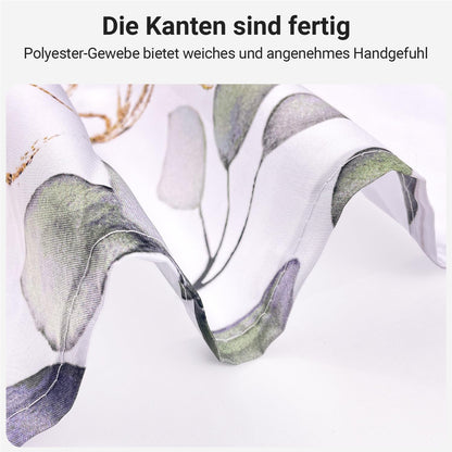 Lerores Shower Curtain, 240 x 180 cm, Golden Leaves, Weighted Hem, Anti-Mould Textile, Water-Repellent