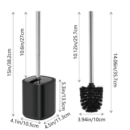 Sleek Toilet Brush Holder Set Toilet Bowl Brush Stainless Steel Automatic Open lid Toilet Bowl Cleaner Brush with Durable Bristle Head Toilet