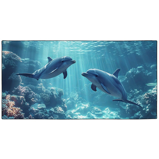 YISUMEI Sea Dolphins Beach Towels for Adults Extra Large 180 x 90 cm, Microfibre Quick Dry Towel for Travel Swimming Camping Sports