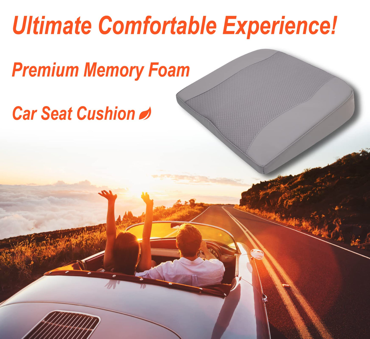 Lofty Aim Car Seat Cushion, Memory Foam Car Seat Cushions for Long Driving