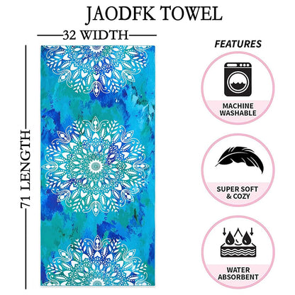 JAODFK 4 Pcs Microfibre Beach Towel 71"X32" Quick Dry Lightweight Sand Free Extra Large Thin Towels Travel Essentials For Adults Womens Swim Bath
