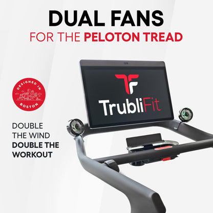 TrubliFit Dual Fan for Peloton Tread - Accessories for Peloton Treadmill - Does NOT fit Tread+ - No Charging Required (Peloton Tread)
