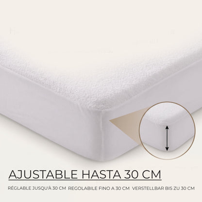 Degrees Home – Ecopur – Waterproof Mattress Protector – Mattress Protector 80 cm – 80 x 190/200 cm – Breathable – Waterproof – Without Zip