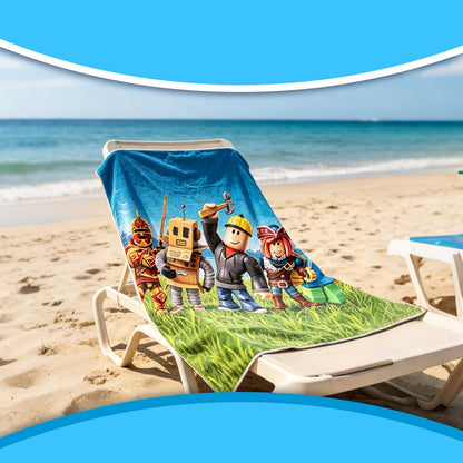 Driflo Roblx Beach Towels, Roblx Bath Towel, 29.5 * 59in Bath Towel, Super Soft and Durable for Bathroom, Gifts for Fans