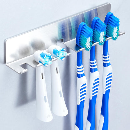 YAYINLI Toothbrush Holder Wall Mounted - Electric Tooth Brush Holder for Bathroom, Self Adhesive Non Screw Toothbrush Head Holder