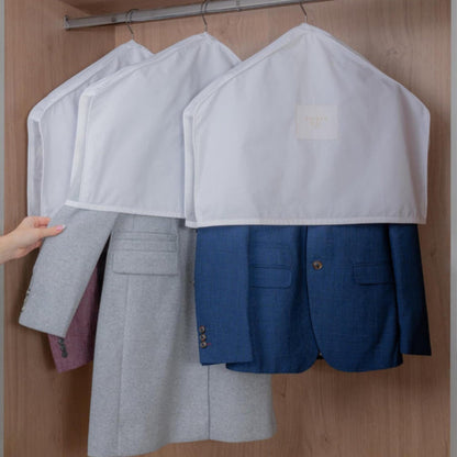 Hayden Hill Organic Cotton Shoulder Covers for Hanging Clothes, Set of 3