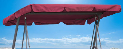 Quick-Star Replacement Roof Universal 3 Seater Swing Bordeaux Replacement Cover Sun Canopy Swing Roof