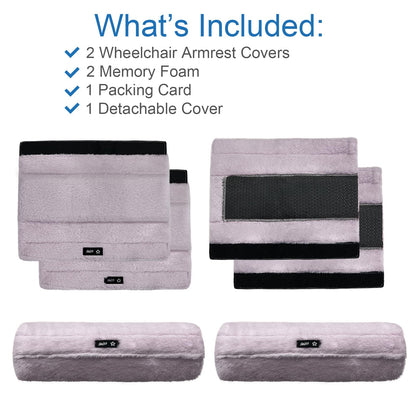 SPRING SEAON Wheelchair Armrest Pads Covers Fuzzy Desk Chair Arm Pads Soft