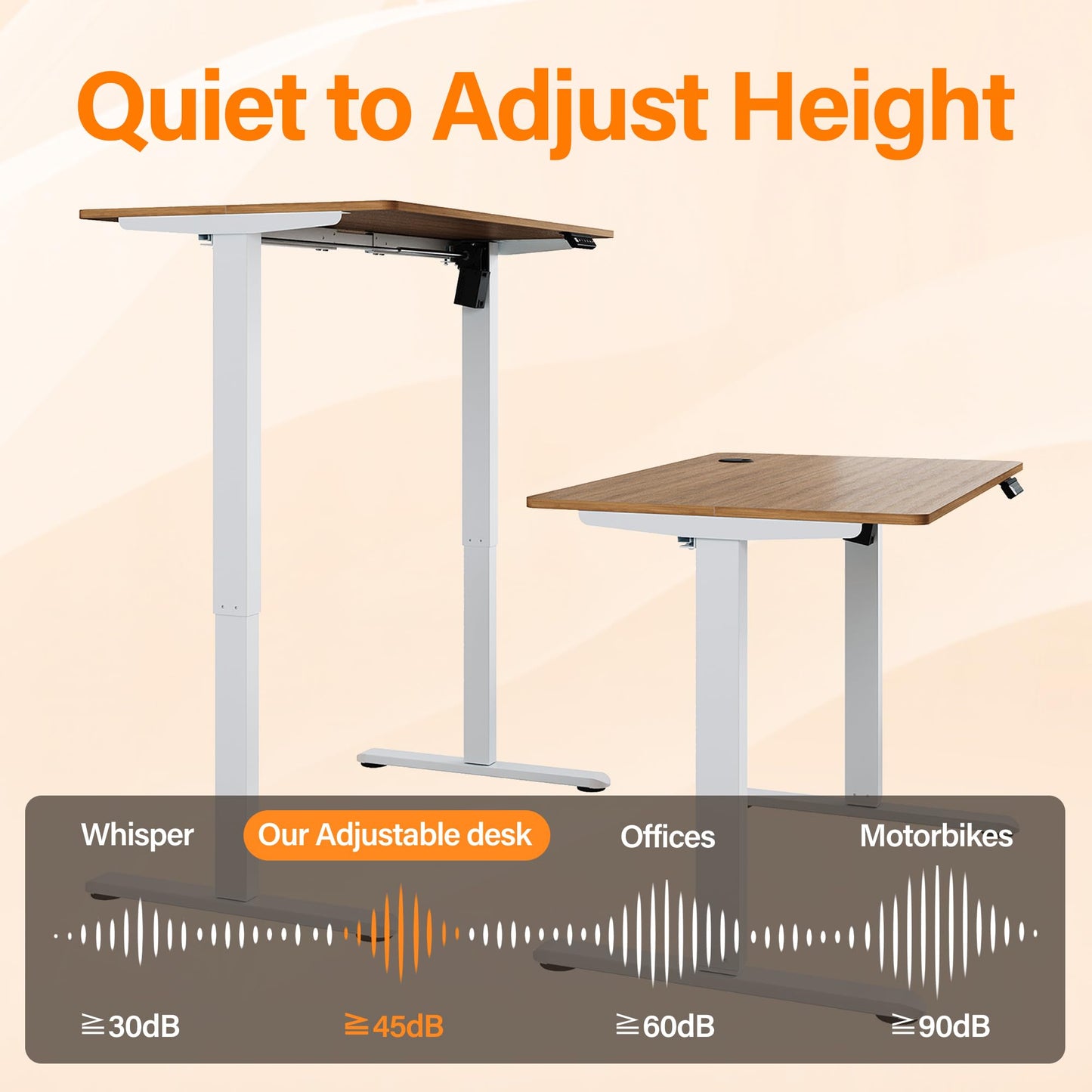ELEGANT Electric Standing Desk 120x60cm, Height Adjustable Sit Stand Desk