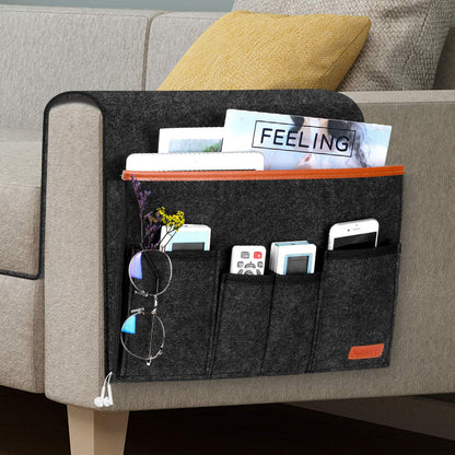 SIMBOOM Sofa Armrest Hanging Storage Bag - Dark Grey