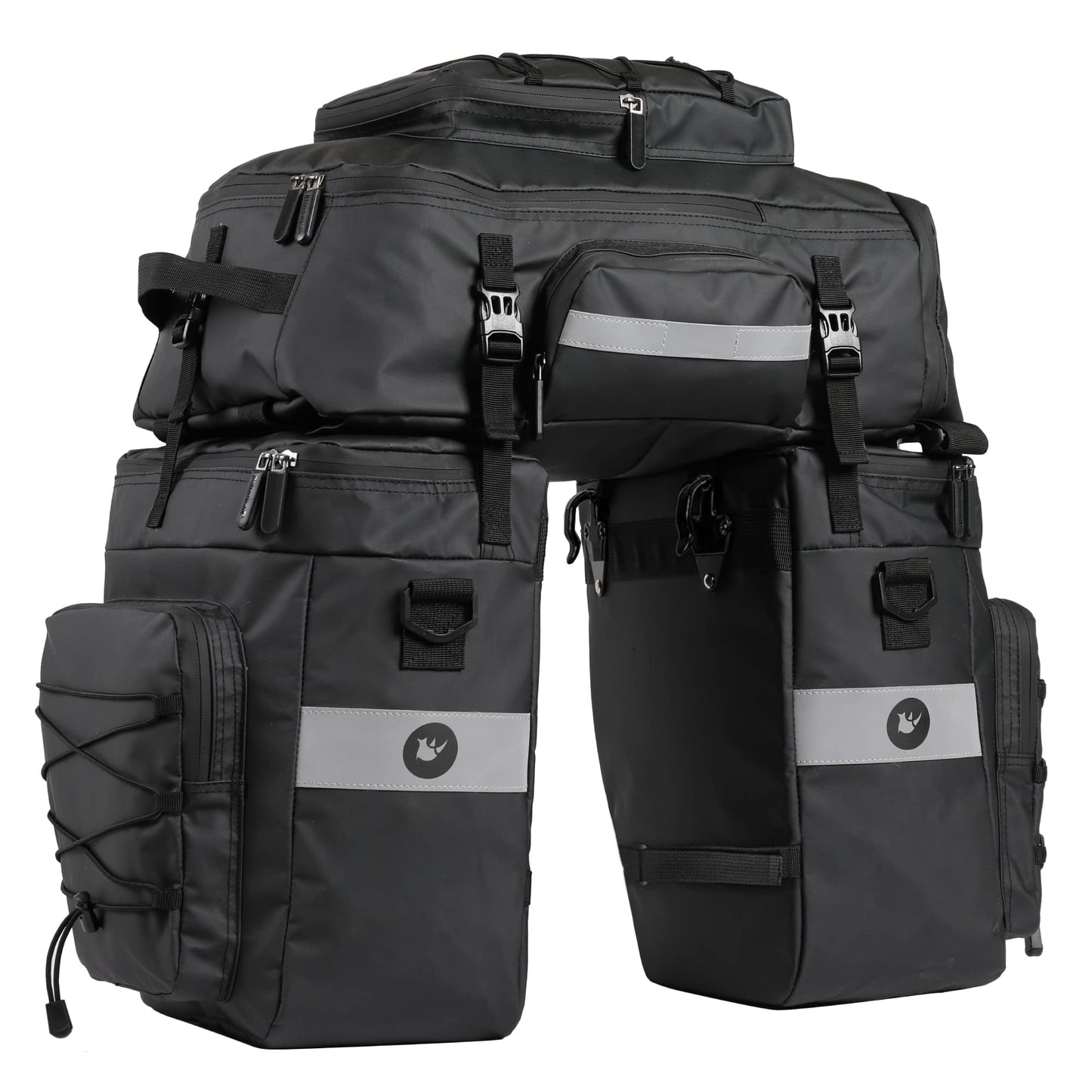 BAIGIO 3-in-1 Multifunctional Bike Panniers Large 75L Bicycle Rear Rack Bags for Back Seat Cycling Carrier Backpack with Shoulder Straps & Waterproof