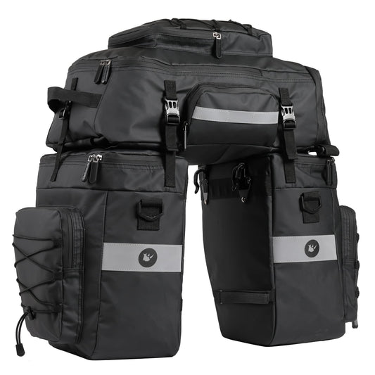 BAIGIO 3-in-1 Multifunctional Bike Panniers Large 75L Bicycle Rear Rack Bags for Back Seat Cycling Carrier Backpack with Shoulder Straps & Waterproof