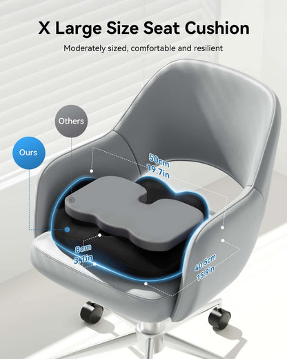 JOJOSEE Donut Cushion for Coccyx Pain, Seat Cushions with Non Slip Straps