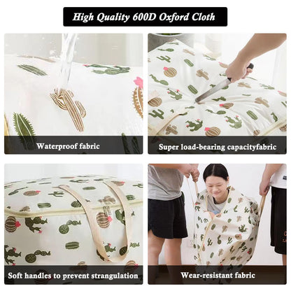 SEPSCO Clothes Storage Bag Large 2Pcs, Duvet Storage Bags King Size With Zips Foldable Thicken Nonwoven Fabric Moving Packing Totes Bag for