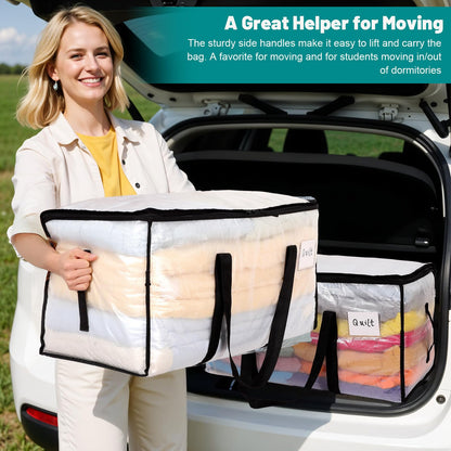 Dntorx 2 Pack 90L Moving Bags Heavy Duty Storage Bag Dorm Moving Essential