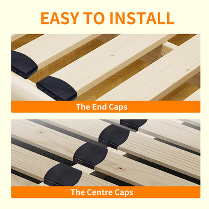 Sewokon 21 Pcs Bed Slat Centre Caps Holders, Plastic Slat Holders, Lattenrost Kappen, Replacement Kits Bundles (55mm x 9mm Inside)