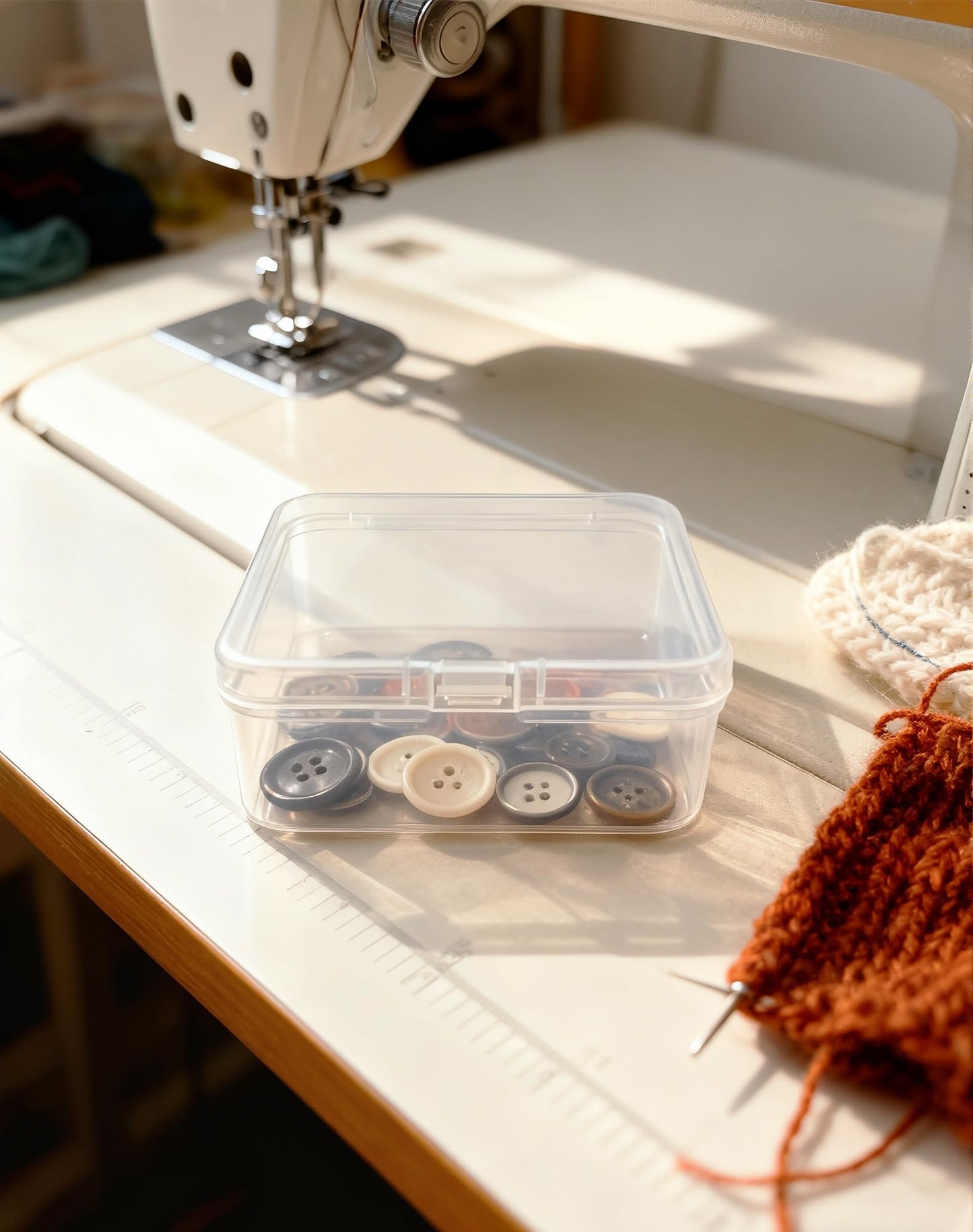 LJY Clear Square Plastic Boxes with Lids, 18 Pack, 3.7 x 3.7 x 1.4 in