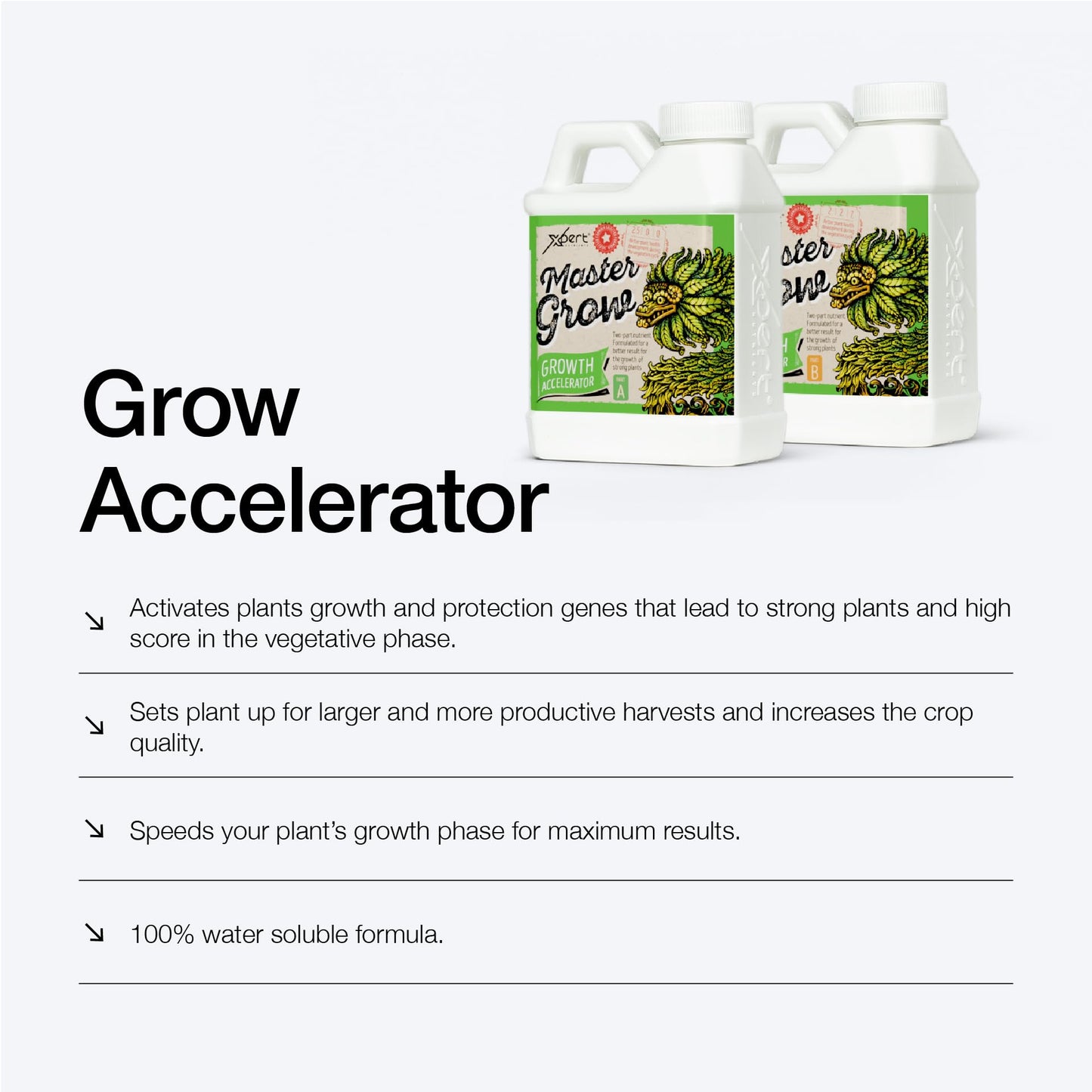 Xpert Nutrients Master Grow A+B (5L) - Basic Growth Fertilizer for the Vegetative Phase of Plants, Universal Plant Food, Liquid Grow Nutrient, Indoor