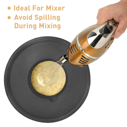 Wildone Mixing Bowls Set of 5, Stainless Steel Nesting Bowls with Airtight Lids, 3 Grater Attachments, Measurement Marks & Non-Slip Bottoms, Size 5,