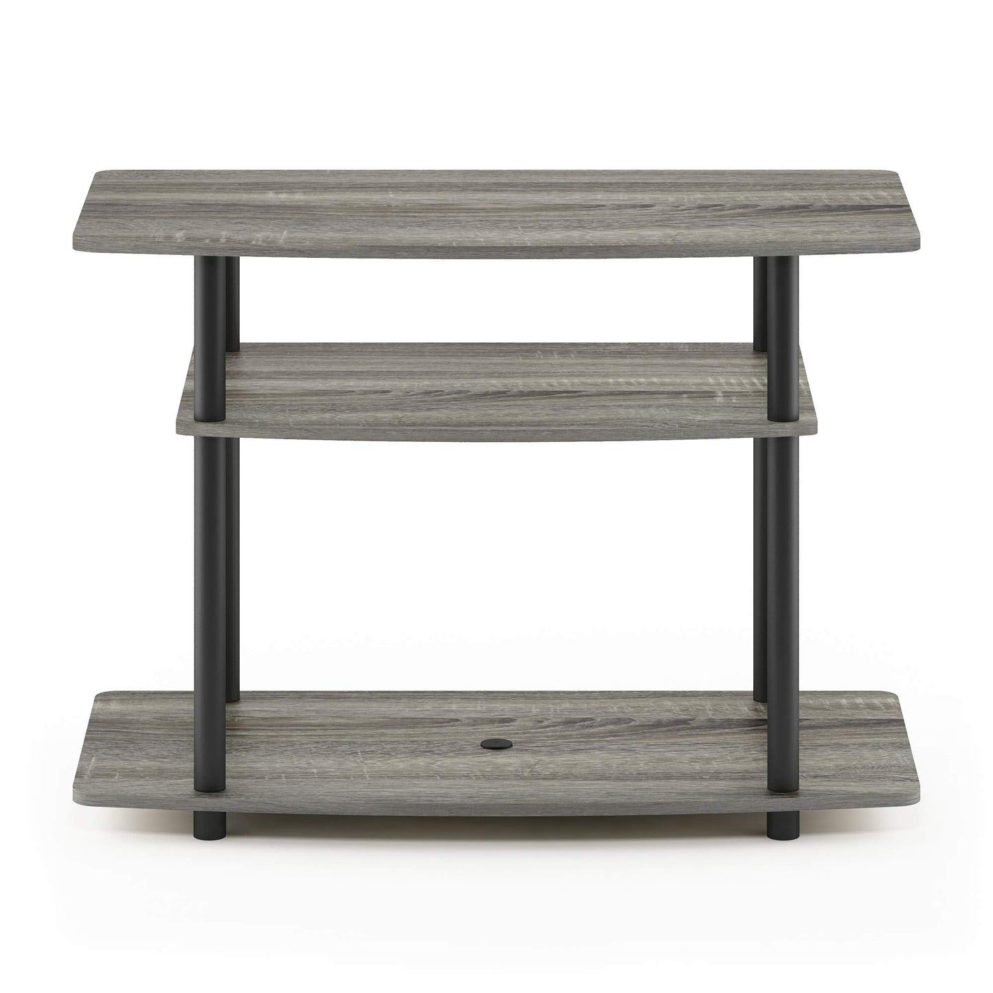 Furinno No Tools 3-Tier Entertainment Center Stand, TV Stands, TV Unit, TV Shelf, French Oak/Black