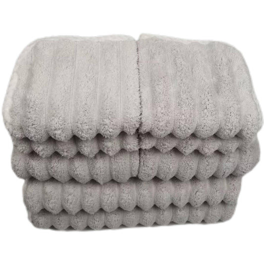 Soft Bath Towels Set, Microfiber Ribbed Oversized Bath Towels Extra Large for Bathroom, Home, Hotel, Spa, Beach, Pool, Gym (8-Piece Towel Set, Grey)