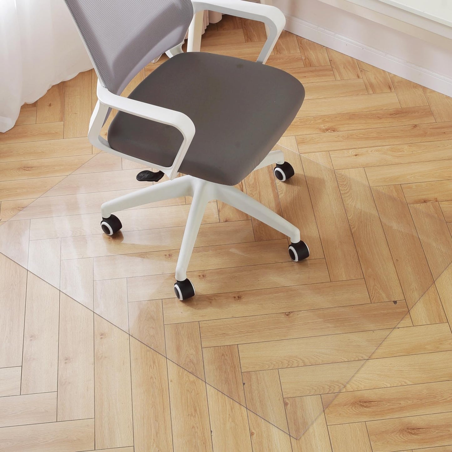 Royhom Plastic Floor Protector for 0ffice Chair, Clear Chair Mat for Hard floor, Transparent PVC Floor Mats 80x140cm, Gaming Chair Mat