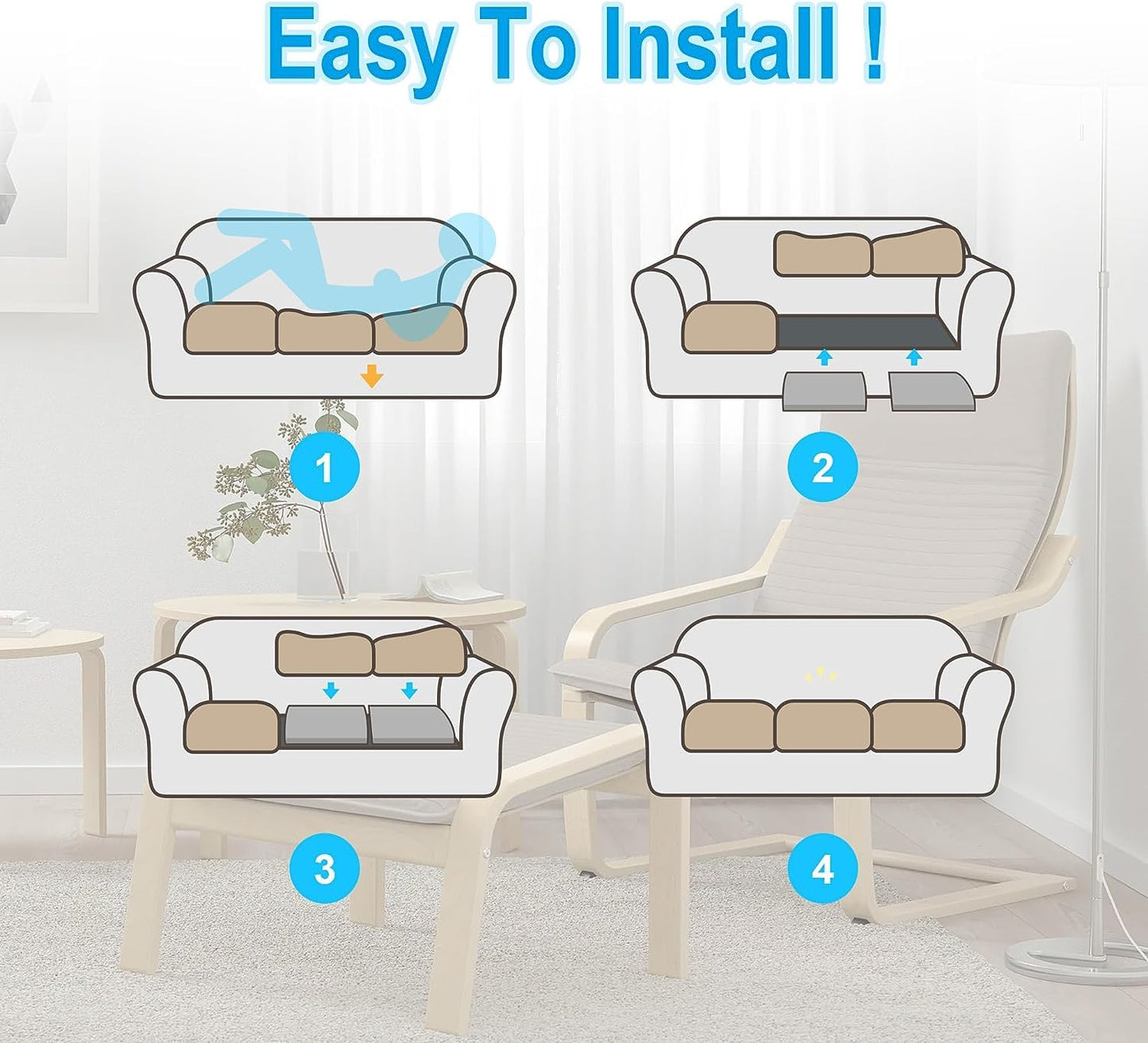 2PCS 50x50cm Sofa Cushion Support for Sagging Seat-Sofa Support Boards