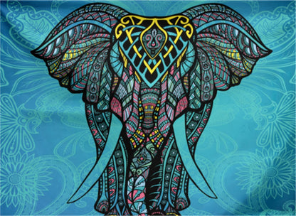 Ulticool - Elephant Bohemian Hippie Ibiza Style - Microfibre Towel - Travel Towel Quick Drying Bath Towel - 160 x 80 cm