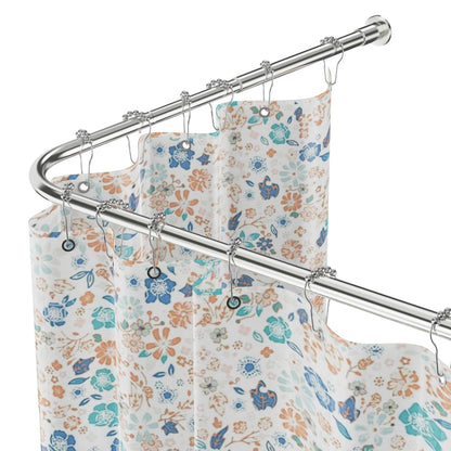 WELDUN L-Shaped Shower Curtain Rod, 68-96cm × 68-96cm Stainless Steel