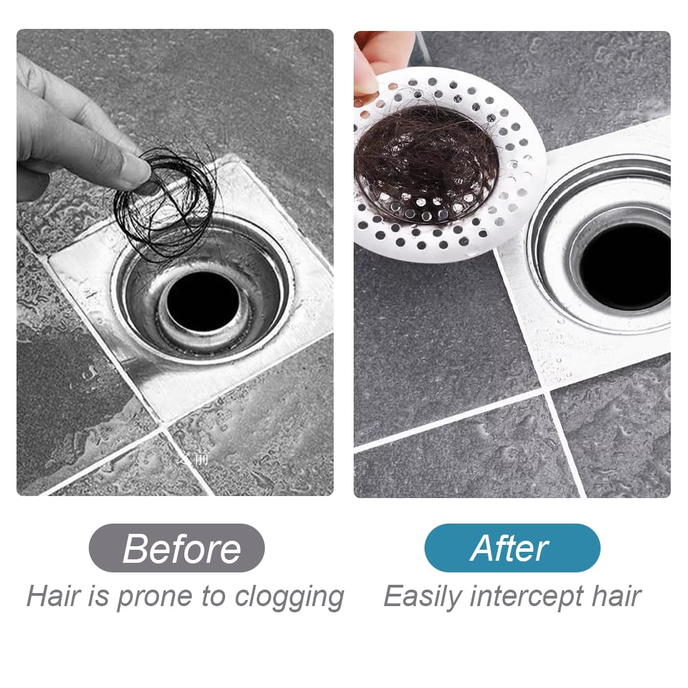 Stainless Steel Sink Filter, 4PCS Sink Strainer, Drain Filters, Kitchen Sink Strainer Plug,Shower Drain Filters, Hair Filters, Drain Protectors