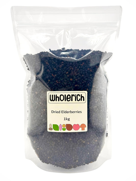 Dried Elderberries Whole (from Poland) 1kg - Wholerich Foods